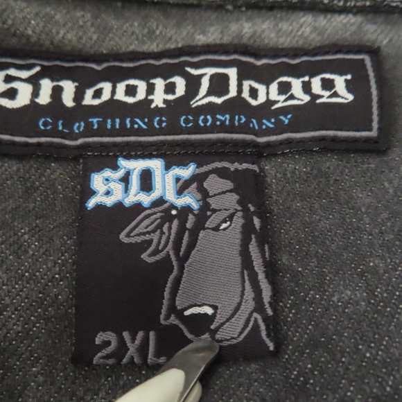 SNOOP DOGG Clothing Co Jacket Denim Jean 2XL Super Rare 90s Hip Hop SDC - Picture 7 of 8